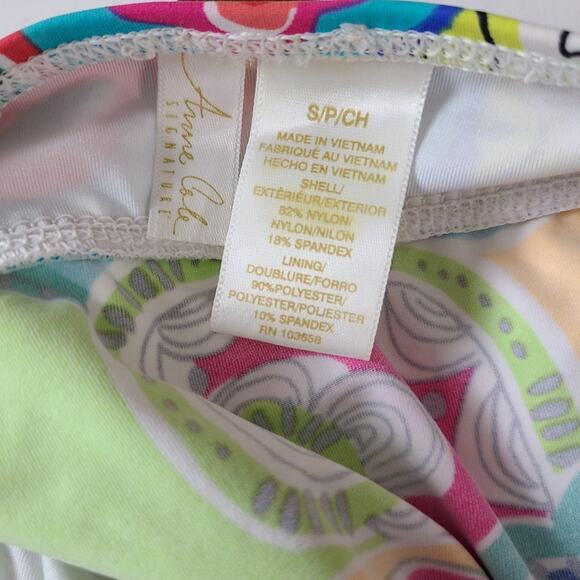 Anne Cole Tankini Top Womens Colorful Beachy Vacay Halter Swimwear Multicolor - Picture 10 of 11